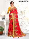 Red Colour Latest Designer Fancy wedding Wear Heavy Resham And Coding With jari Embroidery And Stone work Sarees Collection 2858